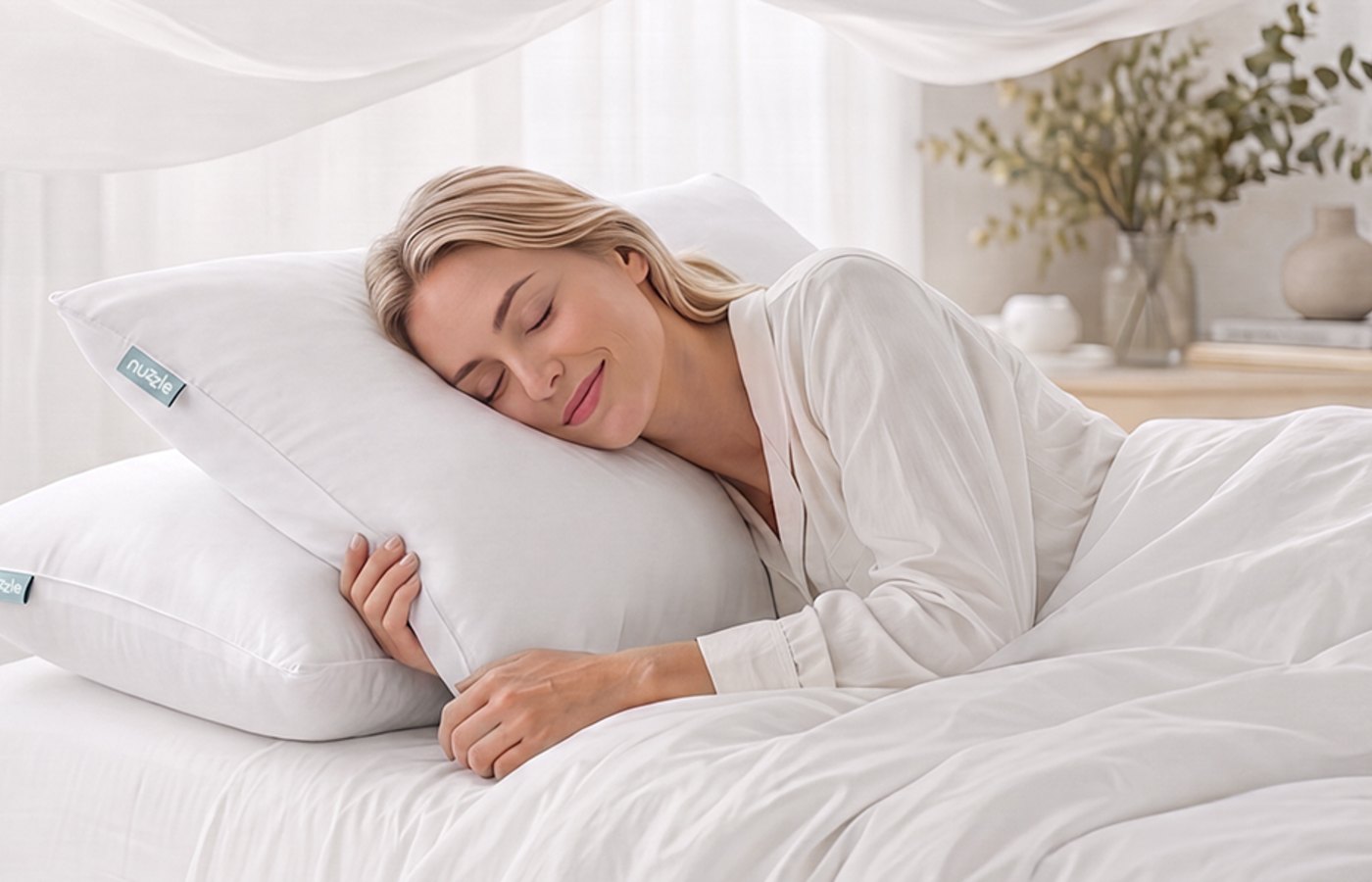 Nuzzle bedding, waking on the medium setting