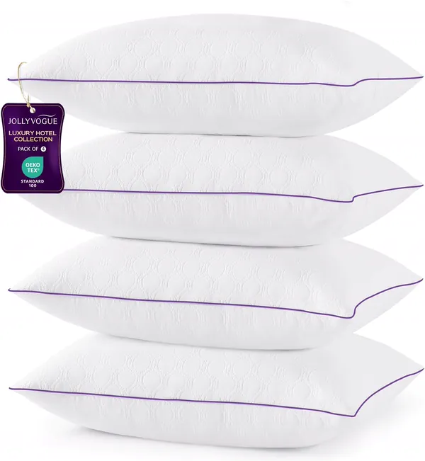 JOLLYVOGUE Down Alternative Pillows, Set of 4